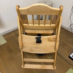 【11/29まで】ベビーチェア 完成品 折りたたみ 高さ調整 木製 子供椅子 ハイチェア キッズチェアの画像
