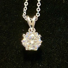 【新品】MOISSANITE モアサナイト 1ct・0.5ct ネックレス 2点セット #2の画像