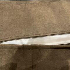 ◇クッション　ブラウン　カバー付きの画像