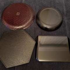 お盆 漆器 丸盆 昭和レトロ 角盆 盆 トレーの画像