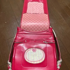 ふわりぃ　ランドセル 赤  女の子 リボン の画像