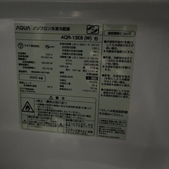 AQUA冷蔵庫126Lの画像
