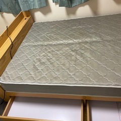ベッド(ダブルサイズ)マットレス付きの画像