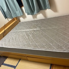 ベッド(ダブルサイズ)マットレス付きの画像