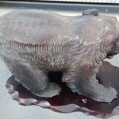 木彫りの熊　北海道・阿寒湖みやげ　状態悪いですの画像