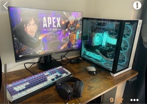 ゲーミングPC本体、モニター、キーボード、マウス