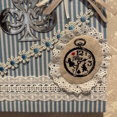 ファブリックパネル ハンドメイド ストライプ柄　特価の画像