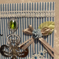 ファブリックパネル ハンドメイド ストライプ柄　特価の画像