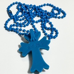 Chrome Hearts　クロスネックレス ブルー クロムハーツの画像