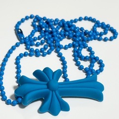 Chrome Hearts　クロスネックレス ブルー クロムハーツの画像