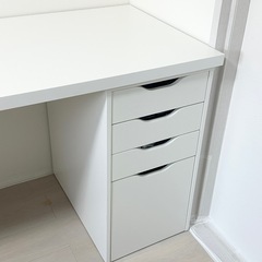 IKEA アレクス 引き出しユニット ホワイト ①　吹田市引取限定の画像