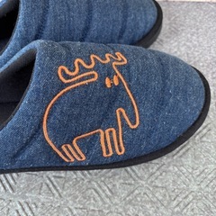 デニム調サンダル　幅広　大きいの画像