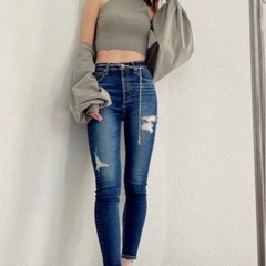 GYDA ジェイダ　ダメージ　スキニージーンズ　デニム　大人気‼️の画像