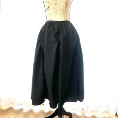 スカート ボリューム ジャガード ブラック XL ボリュームジャガードスカートの画像