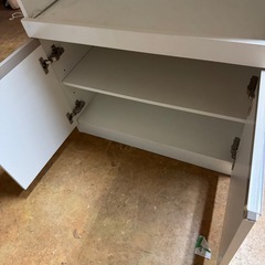 レンジ台 キッチン家具 台所 収納 RTAレンジ台 ホワイト 幅60×奥行40×高さ89cmの画像