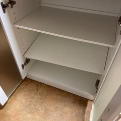 幅60cm キャビネット (フォルムN SK9060D WH） 食器棚 レンジ台 ラック 棚 ニトリの画像