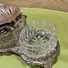 ビンテージ シュガーポット セット　シルバーの画像