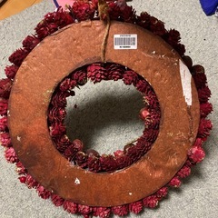 クリスマスリース　赤　ゴールド　の画像