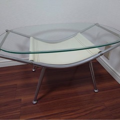 ガラス板　ミニローテーブルの画像
