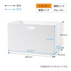 ニトリ　カラーボックス2コ　蓋1コ【中古】の画像