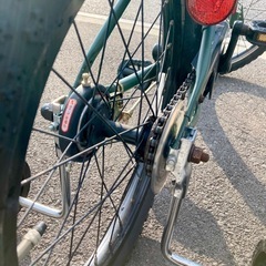 18インチ 子ども用自転車（補助輪・前カゴ付き／整備済み）の画像