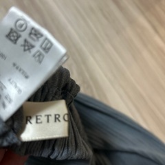 （🐻）レトロガールワイドパンツベロア風生地フリーサイズの画像