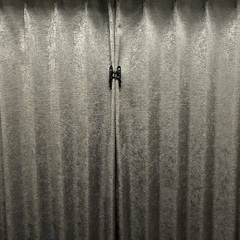 ニトリのグレーカーテン♪(内レースなし)の画像