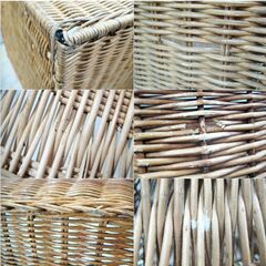 編みかご　バスケット　藤　まとめ売り　編み籠　ラタン　収納　インテリア　アンティーク　収納雑貨　ナチュラル　509ZSの画像