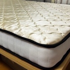 【受付終了】美品 すのこベッド フレーム&マットレス シングル 配送可の画像