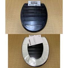 未使用　IKEA　便座2つセット　　　GRUNDTAL（銀色）、BOLMEN（黒色）の画像