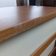 【引取限定/自社配送相談可】7段 スリムチェスト 日本製 プラスチック製 木目天板 収納ケース 整理棚 タンス クローゼットの画像