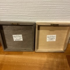 未使用　木製アートパネル　2枚セットの画像