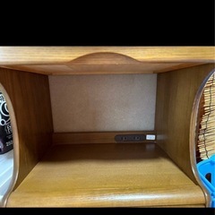 カリモク 電話台 サイドキャビネット 花台 リビング収納 昭和レトロの画像