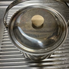 オールステンレス鍋　キャンプ　車中泊に！の画像