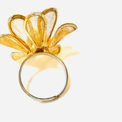 ビンテージ　指輪　花　パールの画像