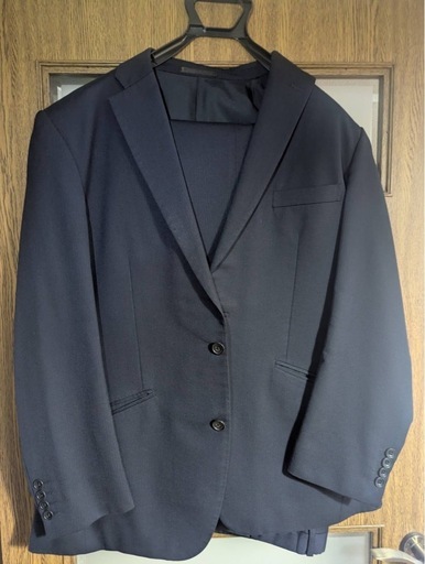 【メンズ】 ネイビー　スーツ　上下セット　パンツ2着　オーダーメイド　ダンカン