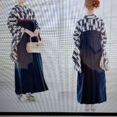 レトロモダン 矢羽根柄袴セットの画像