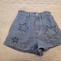 まとめ売り 130cm 子供服 キッズ 女の子 デニム ショートパンツ ズボン 短パンの画像