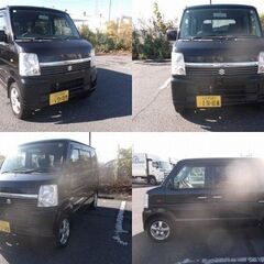 平成２０年式エブリイワゴン　４WD　JPターボ　黒　埼玉発　エアコン　AT　車検９年７月迄　修復歴無し　アルミ　冬タイヤ禁煙車？キーレスの画像