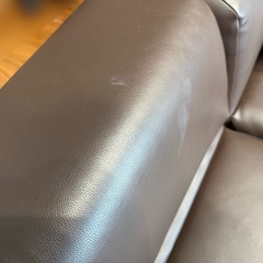 ポケット付きロータイプコーナーソファ4点セット 合皮タイプ (DBR)の画像