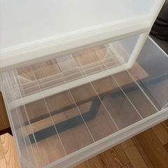 無印良品 ポリプロピレン収納ケース ワイド 中 幅55×奥行44.5×高さ24cm 2個セット 84835452の画像