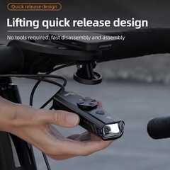 1000ルーメン 高輝度LEDライト USB Type-C充電式 クイックリリース ステムマウント付き！の画像