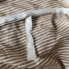 掛け布団カバー　ブラウンxホワイトの画像