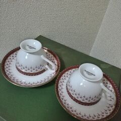 未使用　ナルミ　金彩　ティーカップ＆ソーサー　２客セットの画像