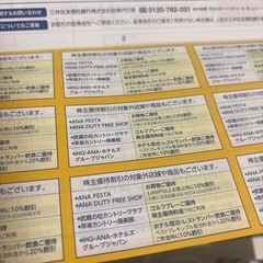 ANA 株主優待券　の画像