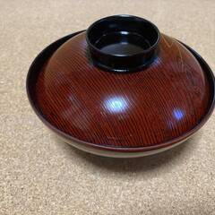 【未使用/長期保管品/お引取り限定】■木目柄吸物お椀 5客セット■樹脂製■箱入り■詳細不明■の画像