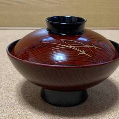 【未使用/長期保管品/お引取り限定】■木目柄吸物お椀 5客セット■樹脂製■箱入り■詳細不明■の画像