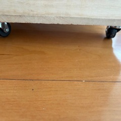 木製 キャスター付き 2段収納ボックス 28×28×56 ハンドメイド 無印風」の画像