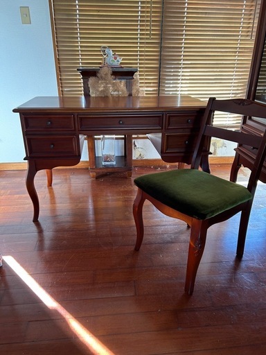 アンティーク猫脚デスク＆チェア