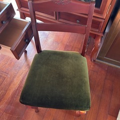 アンティーク猫脚デスク＆チェアの画像